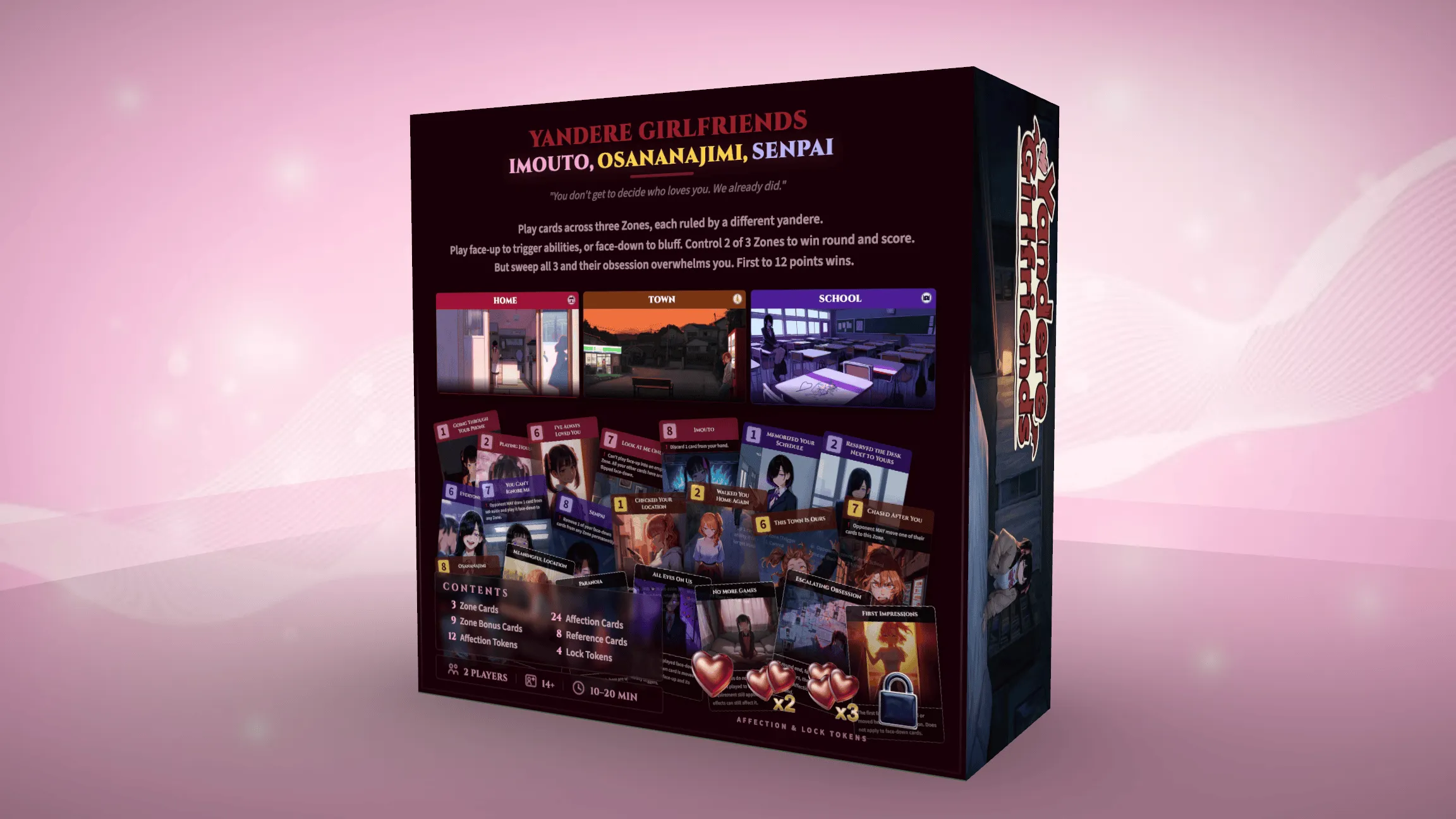 Yandere Girlfriends game box - back