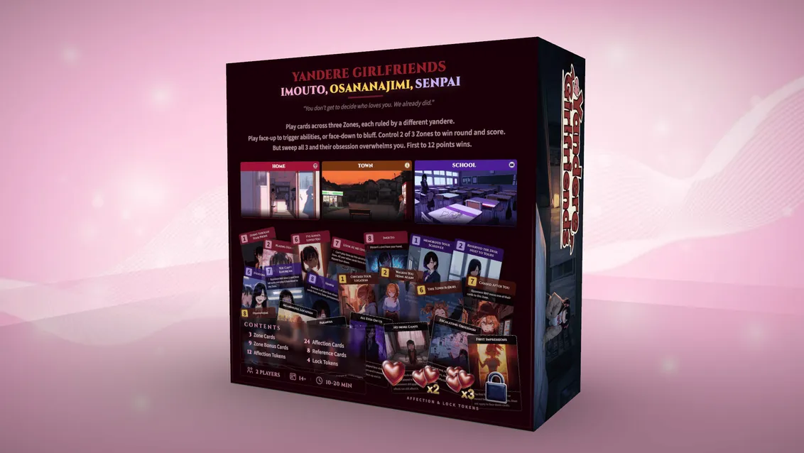 Yandere Girlfriends game box - back