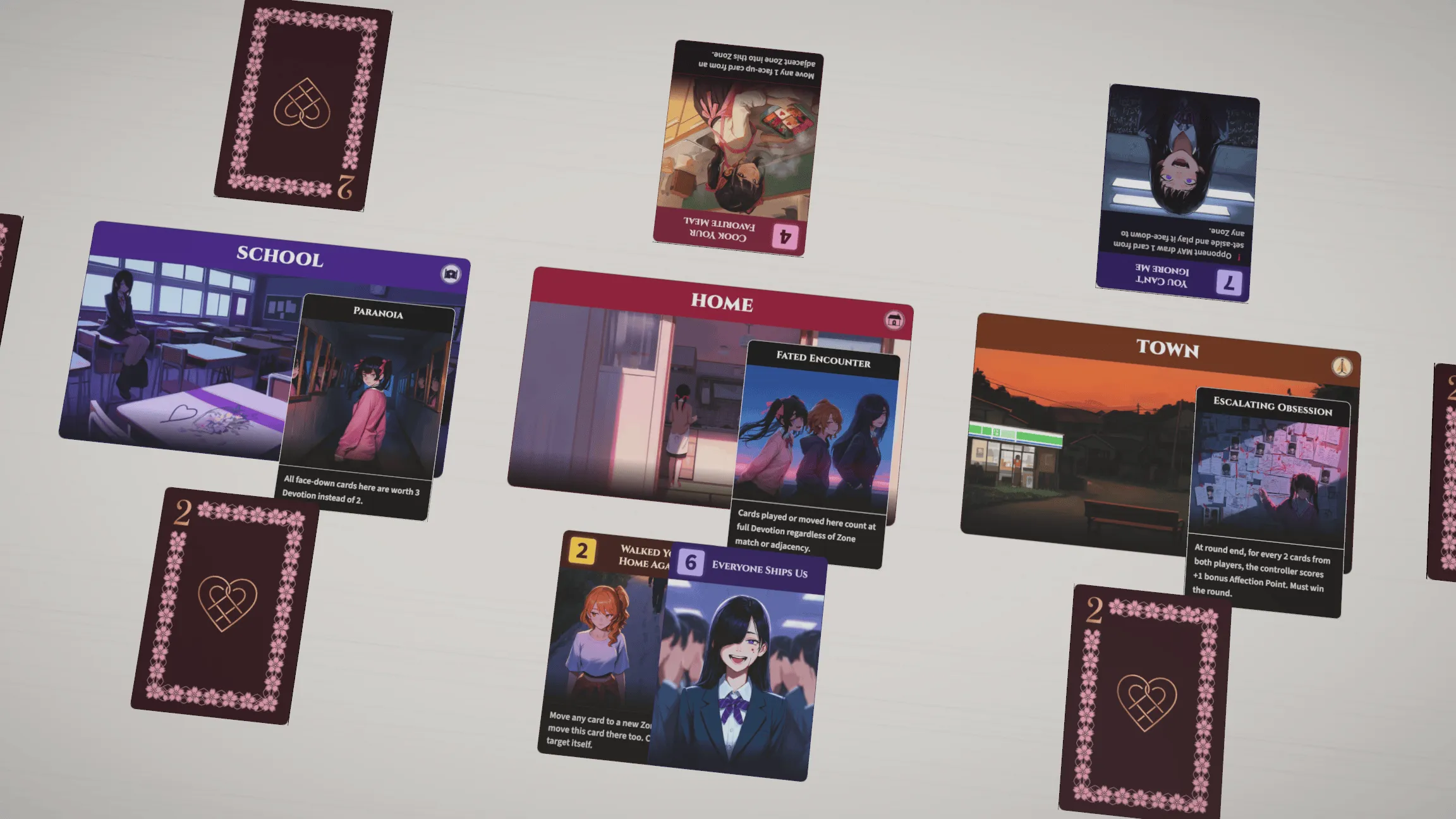 Advanced Mode - mid-game board state with shuffled zones