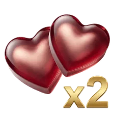 Heart-shaped Affection Point token worth ×2