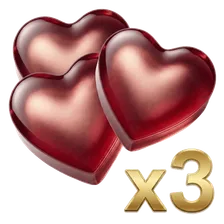 Heart-shaped Affection Point token worth ×3