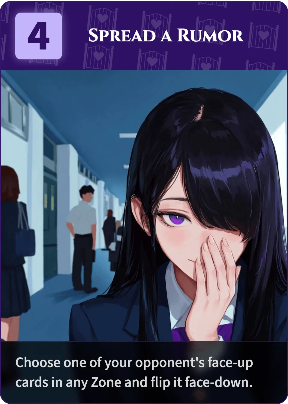 Spread a Rumor card face — School zone, Devotion 4